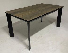 Стол CREMONA 140 KL-61 под дерево, итальянская керамика/ черный каркас, ®DISAUR в Каменске-Уральском - kamensk-uralskiy.mebel24.online | фото 2
