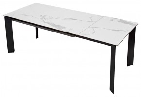 Стол CREMONA 140 MATTE STATUARIO Белый мрамор матовый, керамика/ черный каркас, ®DISAUR в Каменске-Уральском - kamensk-uralskiy.mebel24.online | фото 2