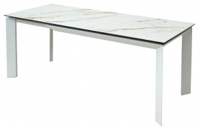 Стол CREMONA 160 KL-188 Контрастный мрамор / белый каркас, ®DISAUR в Каменске-Уральском - kamensk-uralskiy.mebel24.online | фото 3