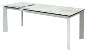 Стол CREMONA 160 KL-188 Контрастный мрамор / белый каркас, ®DISAUR в Каменске-Уральском - kamensk-uralskiy.mebel24.online | фото 6