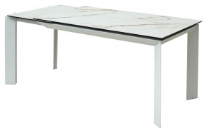 Стол CREMONA 180 KL-188 Контрастный мрамор матовый, итальянская керамика/ белый каркас, ®DISAUR в Каменске-Уральском - kamensk-uralskiy.mebel24.online | фото 3