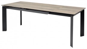 Стол CREMONA 180 KL-61 Под дерево, итальянская керамика / черный каркас, ®DISAUR в Каменске-Уральском - kamensk-uralskiy.mebel24.online | фото 1