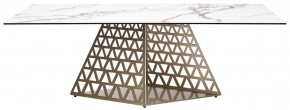 Стол ENNA 220 KL-188 Контрастный мрамор матовый, итальянская керамика/ каркас цвета шампань, ®DISAUR в Каменске-Уральском - kamensk-uralskiy.mebel24.online | фото 10