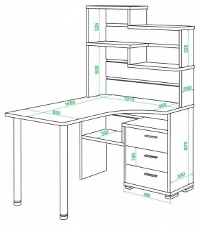 Стол компьютерный Домино СР-132-140 в Каменске-Уральском - kamensk-uralskiy.mebel24.online | фото 2