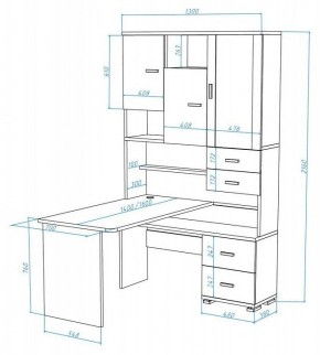 Стол компьютерный Домино СР-620/140 в Каменске-Уральском - kamensk-uralskiy.mebel24.online | фото 2