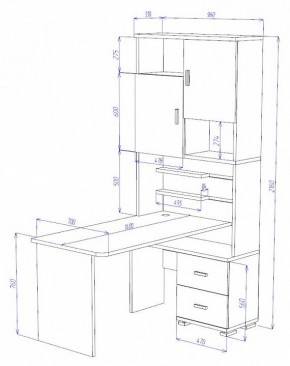 Стол компьютерный Домино СР-720/140 в Каменске-Уральском - kamensk-uralskiy.mebel24.online | фото 2