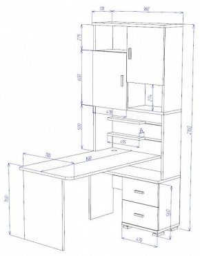 Стол компьютерный Домино СР-720/160 в Каменске-Уральском - kamensk-uralskiy.mebel24.online | фото 2