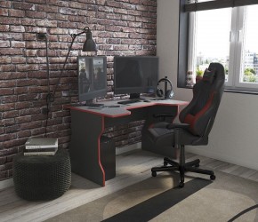 Стол компьютерный ВАРДИГ K1 120x82, антрацит/красный в Каменске-Уральском - kamensk-uralskiy.mebel24.online | фото 4