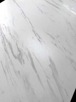 Стол MATERA 160 MARBLES KL-99 Белый мрамор матовый, итальянская керамика/ черный каркас, ®DISAUR в Каменске-Уральском - kamensk-uralskiy.mebel24.online | фото 3