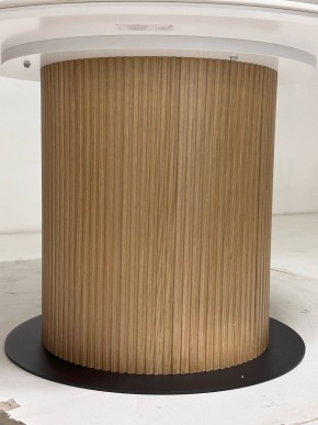 Стол MESA D120 цвет БЕЛЫЙ МРАМОР M326 / Каркас OAK, ®DISAUR в Каменске-Уральском - kamensk-uralskiy.mebel24.online | фото 4