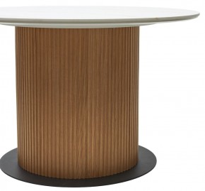 Стол MESA D120 цвет БЕЛЫЙ МРАМОР M326 / Каркас OAK, ®DISAUR в Каменске-Уральском - kamensk-uralskiy.mebel24.online | фото 6