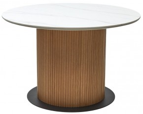 Стол MESA D120 цвет БЕЛЫЙ МРАМОР M326 / Каркас OAK, ®DISAUR в Каменске-Уральском - kamensk-uralskiy.mebel24.online | фото 9