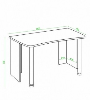 Стол офисный Домино Лайт СКЛ-Софт140 в Каменске-Уральском - kamensk-uralskiy.mebel24.online | фото 3