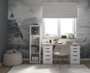 Стол письменный Ингар 2/55 140x75x55, дуб беленый/белый в Каменске-Уральском - kamensk-uralskiy.mebel24.online | фото 4