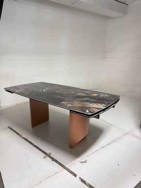 Стол ПУАНТО 200 TITANIUM LAWA NERO, керамика / МЕДЬ каркас М-City в Каменске-Уральском - kamensk-uralskiy.mebel24.online | фото 4