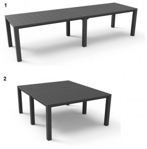 Стол раскладной Джули (Julie Double table 2 configurations) Графит в Каменске-Уральском - kamensk-uralskiy.mebel24.online | фото