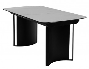 Стол RASMUS 160 TL-45 Белый мрамор, испанская керамика / черный каркас, ®DISAUR в Каменске-Уральском - kamensk-uralskiy.mebel24.online | фото 1