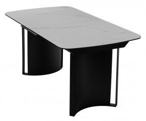Стол RASMUS 160 TL-45 Белый мрамор, испанская керамика / черный каркас, ®DISAUR в Каменске-Уральском - kamensk-uralskiy.mebel24.online | фото 3