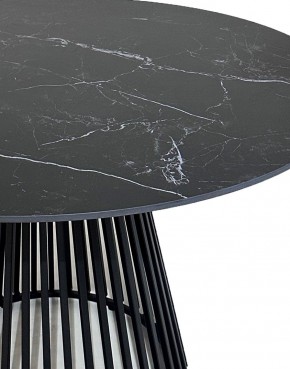 Стол TERNI 120 MATT BLACK MARBLE SOLID CERAMIC Черный мрамор матовый, керамика /Черн.каркас, ®DISAUR в Каменске-Уральском - kamensk-uralskiy.mebel24.online | фото 4