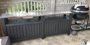 Столик для барбекю 415 Л (Unity Chef 415 L) графит в Каменске-Уральском - kamensk-uralskiy.mebel24.online | фото 1