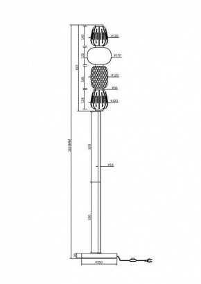 Торшер Maytoni Pattern MOD267FL-L32CH3K в Каменске-Уральском - kamensk-uralskiy.mebel24.online | фото 2