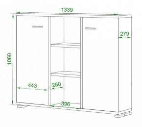 Тумба комбинированная Домино ПУ-60-3 в Каменске-Уральском - kamensk-uralskiy.mebel24.online | фото 2