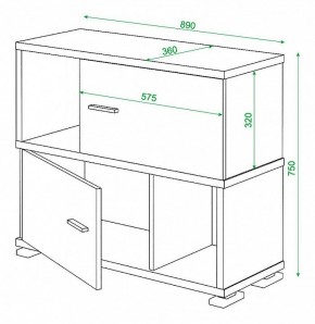 Тумба комбинированная Домино СБ-30/2 в Каменске-Уральском - kamensk-uralskiy.mebel24.online | фото 2