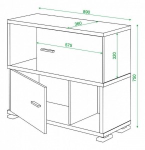 Тумба комбинированная Домино СБ-30/2 в Каменске-Уральском - kamensk-uralskiy.mebel24.online | фото 3