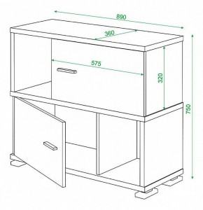 Тумба комбинированная Домино СБ-30/2 в Каменске-Уральском - kamensk-uralskiy.mebel24.online | фото 3