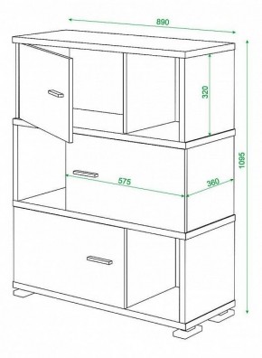 Тумба комбинированная Домино СБ-30/3 в Каменске-Уральском - kamensk-uralskiy.mebel24.online | фото 3