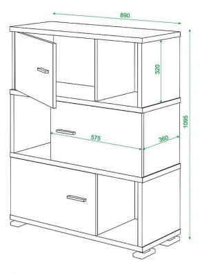 Тумба комбинированная Домино СБ-30/3 в Каменске-Уральском - kamensk-uralskiy.mebel24.online | фото 3