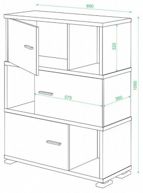 Тумба комбинированная Домино СБ-30/3 в Каменске-Уральском - kamensk-uralskiy.mebel24.online | фото 3