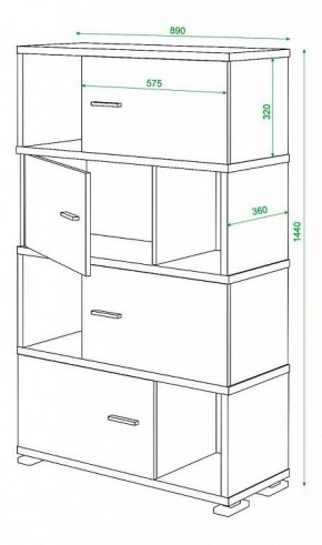 Тумба комбинированная Домино СБ-30/4 в Каменске-Уральском - kamensk-uralskiy.mebel24.online | фото 3