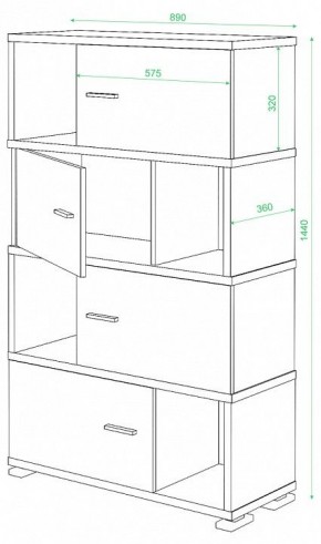 Тумба комбинированная Домино СБ-30/4 в Каменске-Уральском - kamensk-uralskiy.mebel24.online | фото 3