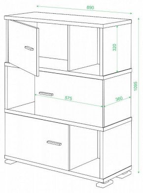 Тумба комбинированная СБ-30/3 в Каменске-Уральском - kamensk-uralskiy.mebel24.online | фото 2