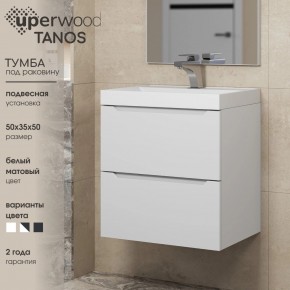 Тумба под раковину Uperwood Tanos 50 см, подвесная, белая матовая в Каменске-Уральском - kamensk-uralskiy.mebel24.online | фото 6