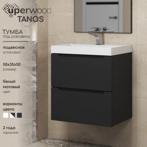 Тумба под раковину Uperwood Tanos 50 см, подвесная, черная матовая в Каменске-Уральском - kamensk-uralskiy.mebel24.online | фото 4