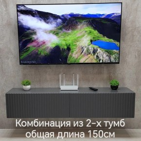 Тумба подвесная под ТВ LINES MTV1-MA 750 Темно-серый (Графит-M 10.1.25) в Каменске-Уральском - kamensk-uralskiy.mebel24.online | фото 10