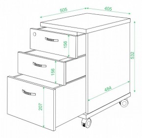 Тумбочка Домино ТС-2 в Каменске-Уральском - kamensk-uralskiy.mebel24.online | фото 3