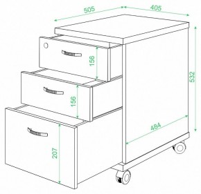 Тумбочка Домино ТС-2 в Каменске-Уральском - kamensk-uralskiy.mebel24.online | фото 2