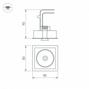 Встраиваемый светильник Arlight CL-SIMPLE-S80x80-9W Day4000 (BK, 45 deg) 026875 в Каменске-Уральском - kamensk-uralskiy.mebel24.online | фото 9